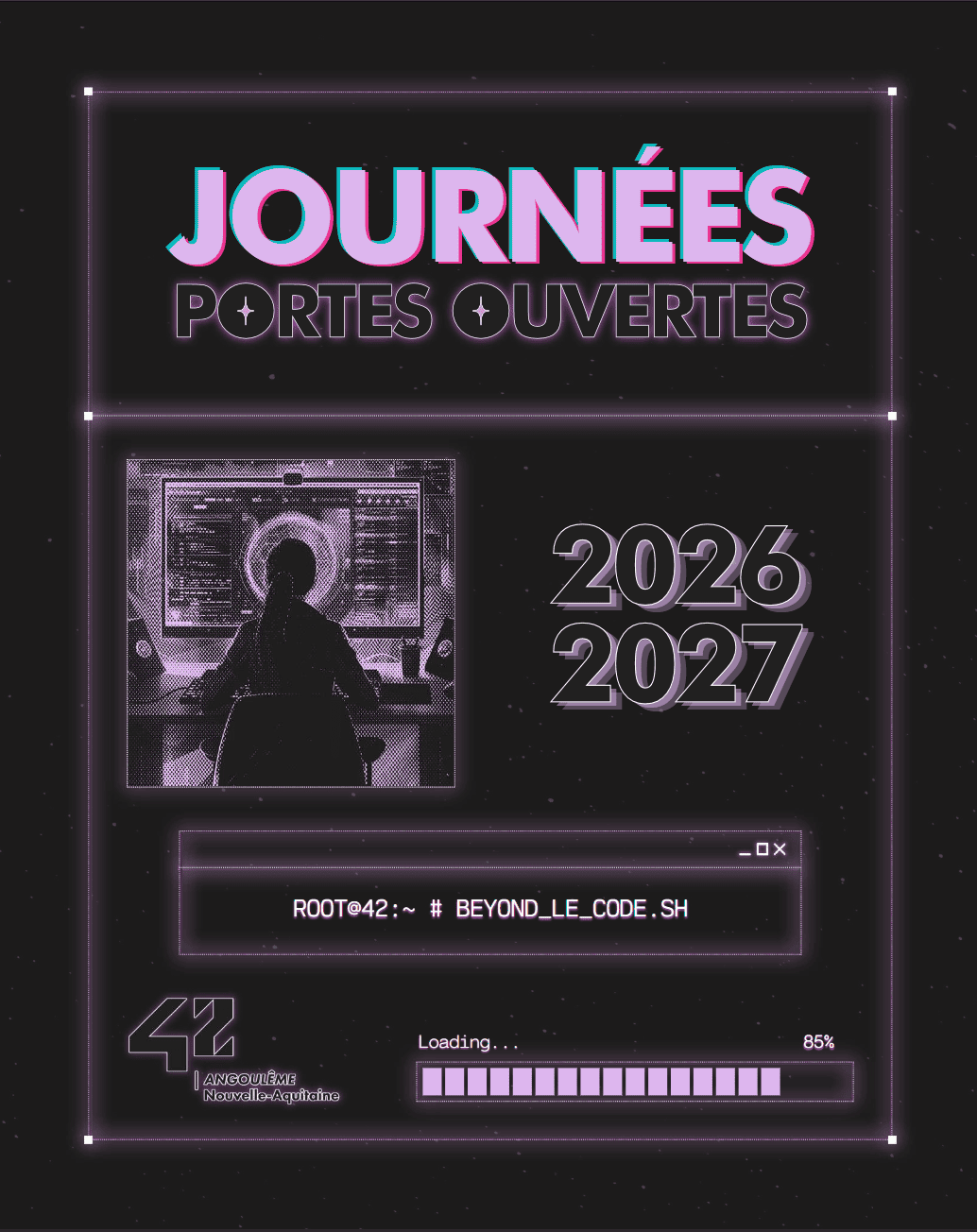 Flyer pour les portes ouverte 2026/2027 | 42 Angoulême Angoulême.